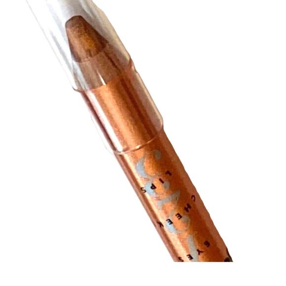 Jordana 123 EYES CHEEKS & LIP PENCIL Suntan Copper Eye Shadow Blush Lipstick NEW - Picture 2 of 3